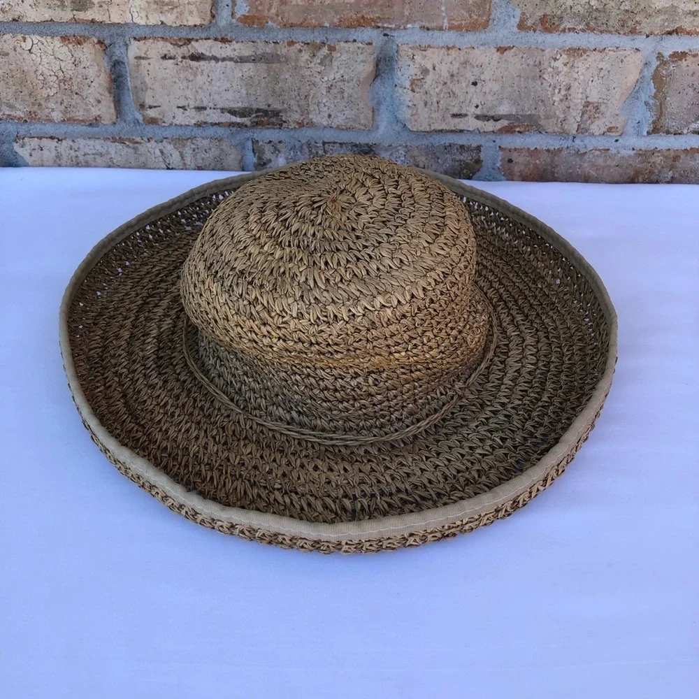 Scala Gal Women’s Straw Floppy Packable Beach‎ Sun Hat Sombrero Size 57cm